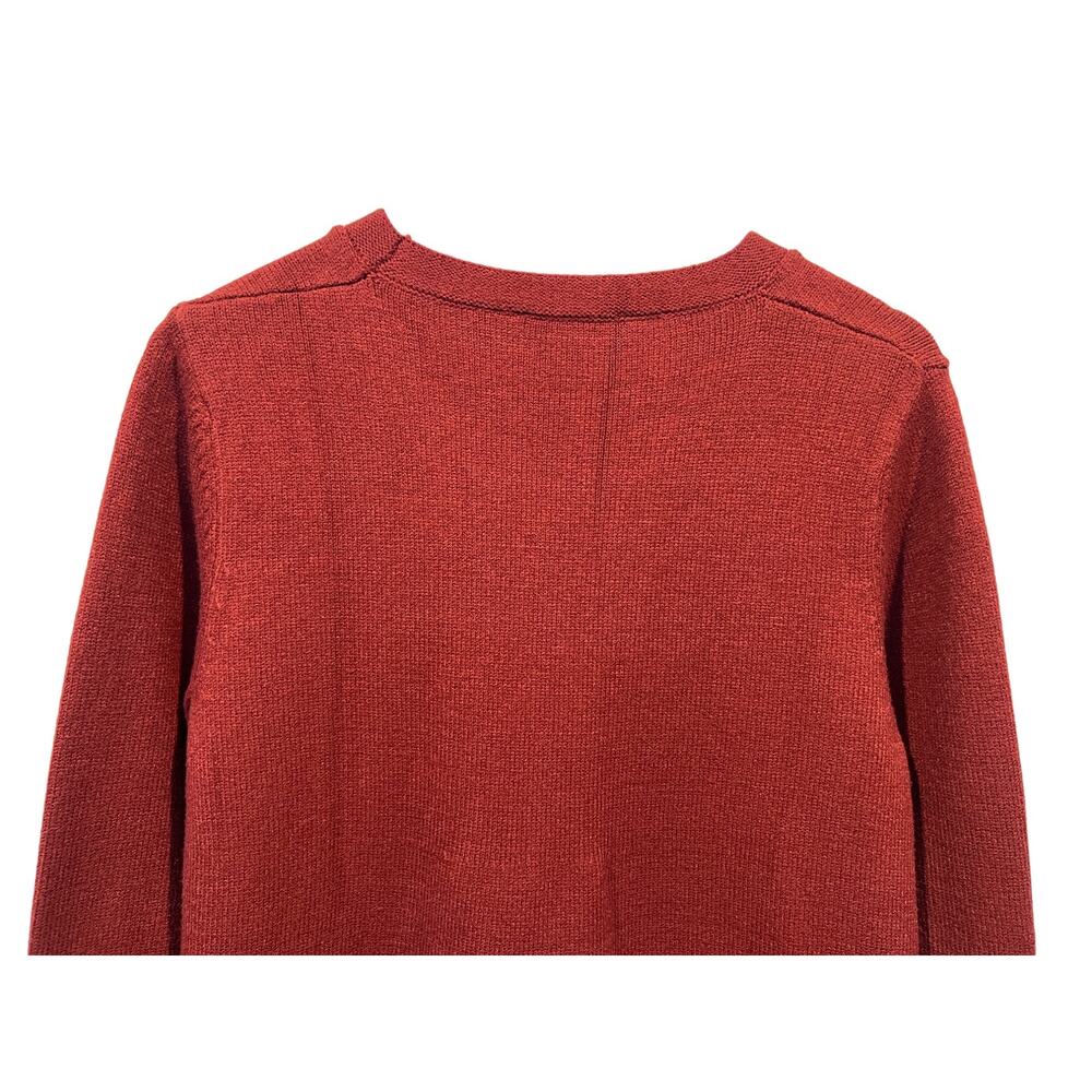 Soft Surroundings Priscilla Tunic Sweater Medium Round Neck Tight Knit Brick Red - Picture 8 of 13